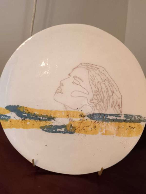Ceramic Display Plate Signed by the Artist
