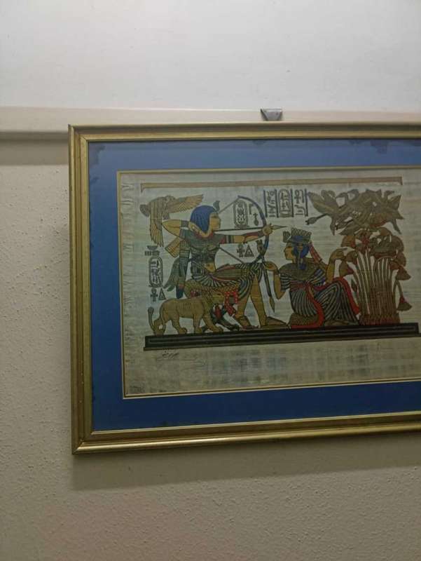 Papyrus Egyptian Pharaoh Queen Archery Arrow and bow