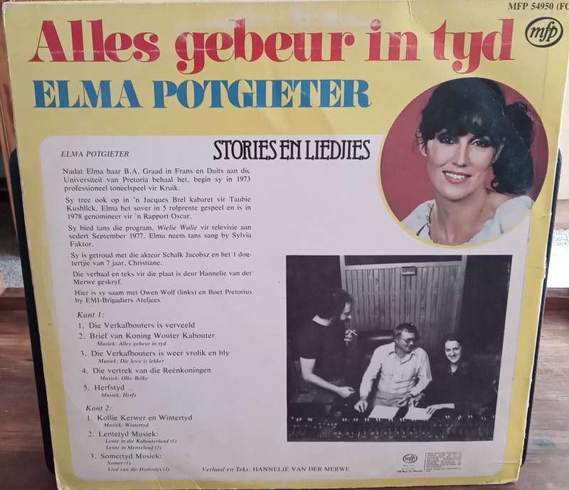 ELMA POTGIETER - Alles gebeur in tyd LP VINYL RECORD AFRIKAANS