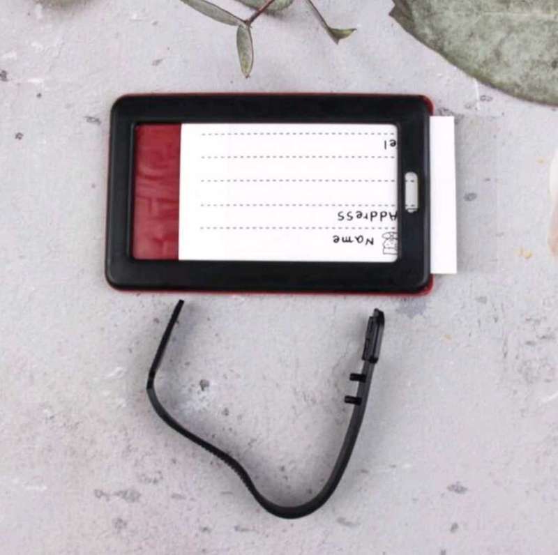 PVC Luggage Tag Identifier Card Holder Label Travel Bag Tag, 3 Pack