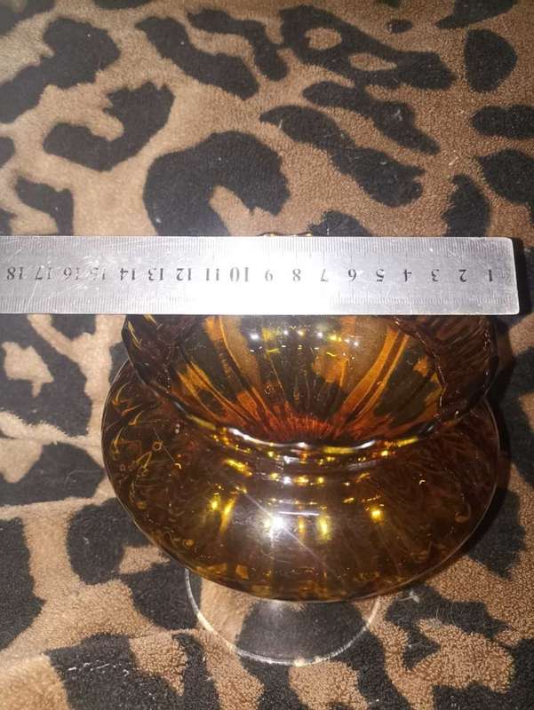 Amber Brown vintage Vase 1960