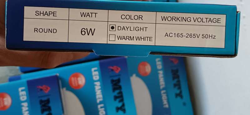 6W MTY LED PANEL LIGHT - FROM R1