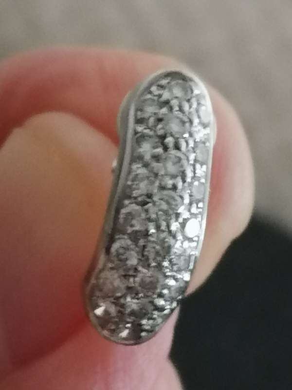 Stunning Diamond Encrusted 18ct White Gold Huggie Earrings