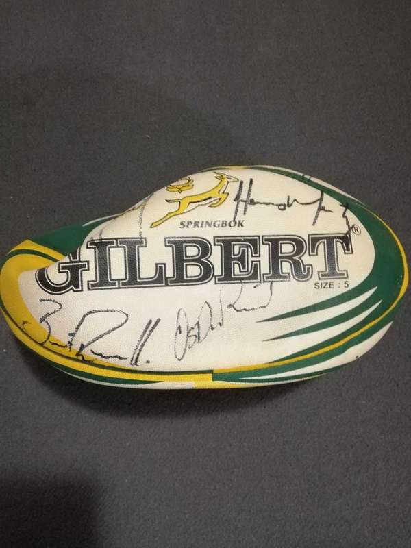 Signed Springbok Gilbert Rugby Ball