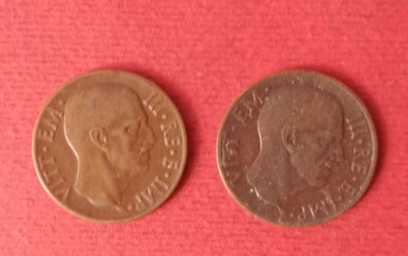 Italian x2 5 centesimi 1930s