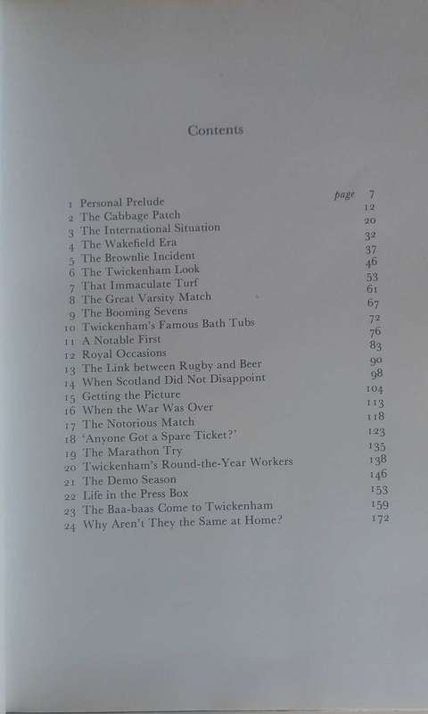 Twickenham, the story of a rugby ground by Wallace Reyburn