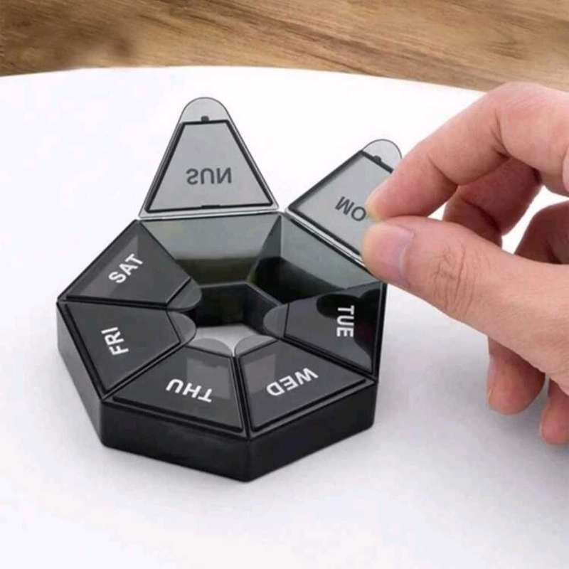 Seven Compartment Pill Storage Box 7 Days - Pill Capsule Box