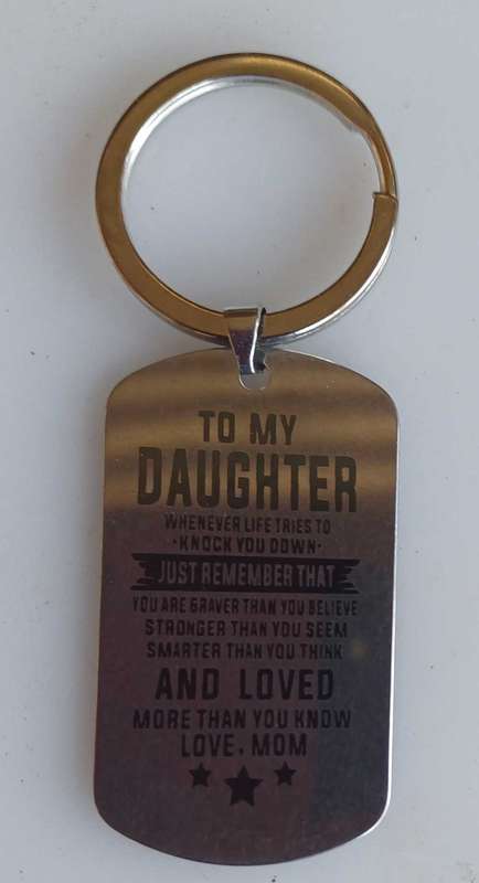 To my daughter keyring