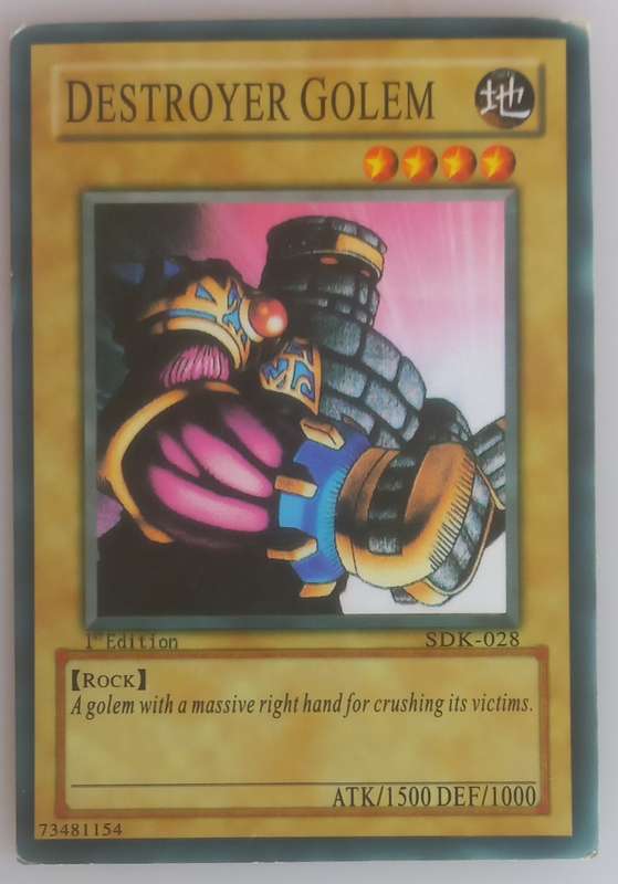Yu-Gi-Oh! Destoyer Golem 1st edition card