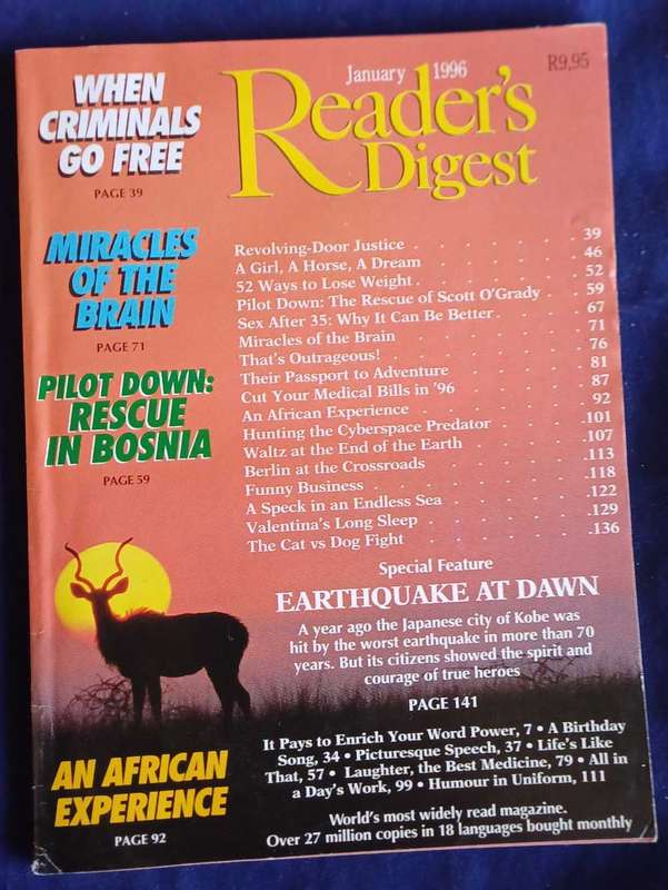 Reader's digest magazine January 1996