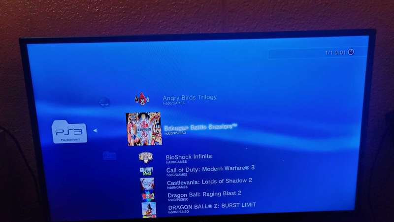 CFW, PS3 Slimline (500GB Internal Drive), 1 Controller, All Cabling, 24 Games on the HDD
