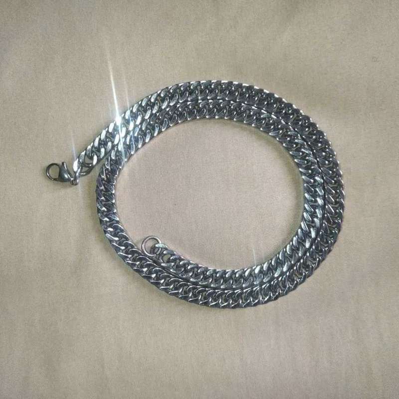 Heavy Punk Cuban Stainless Steel Curb 16mm Punk Style Necklace Men SILVER