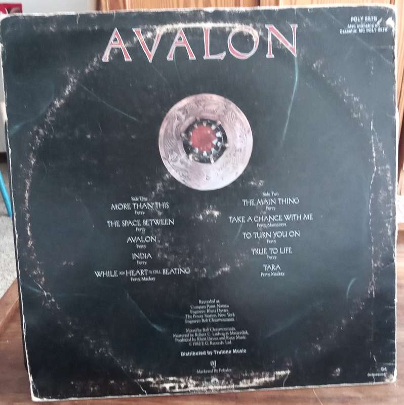ROXY MUSIC - AVALON LP VINYL RECORD
