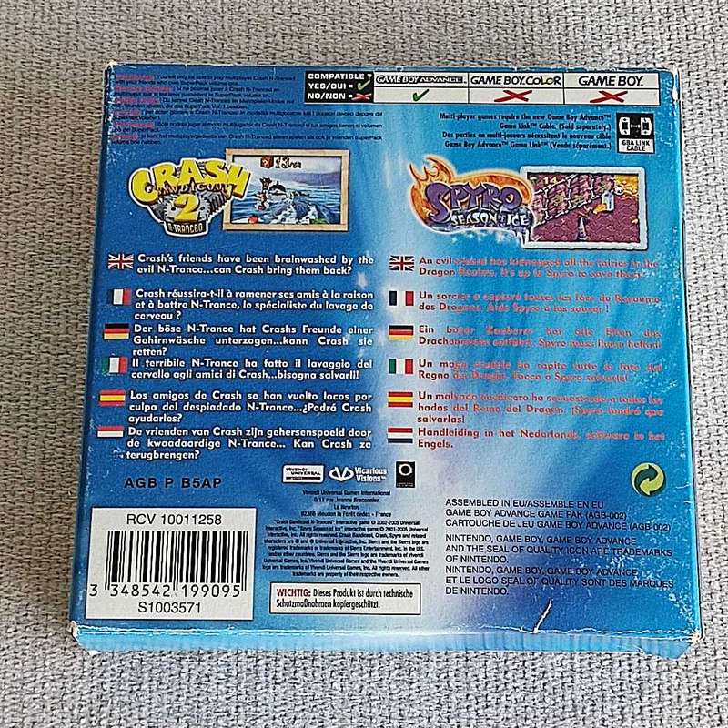Crash & Spyro Super Pack Volume 1 Gameboy Advance Gba