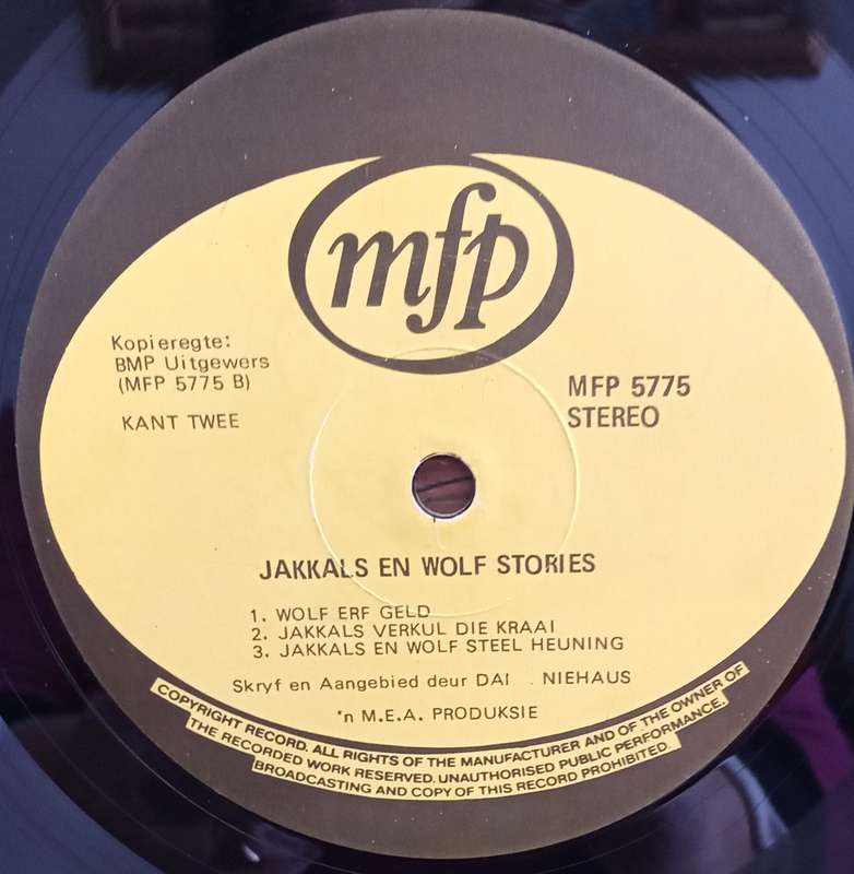 OOM DANA NIEHAUS vertel JAKKALS EN WOLFSTORIES LP VINYL RECORD