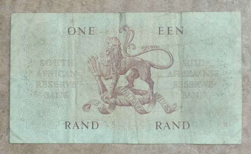 R1 South Africa Old Note, Van Riebeck, Circulated Very Rare