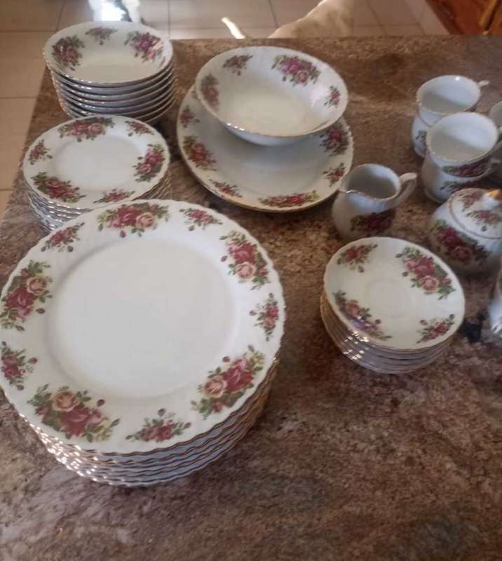 Royal China English Rose tea and Dinner set