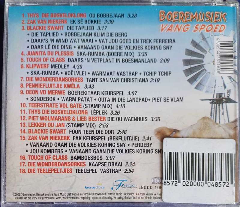 Boeremusiek vang spoed cd