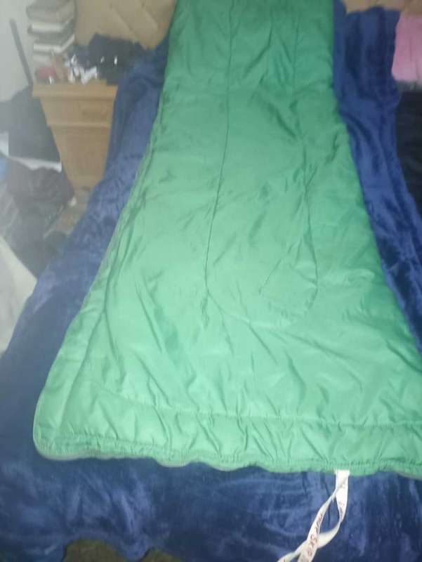 Single bed sleeping bag with blanket