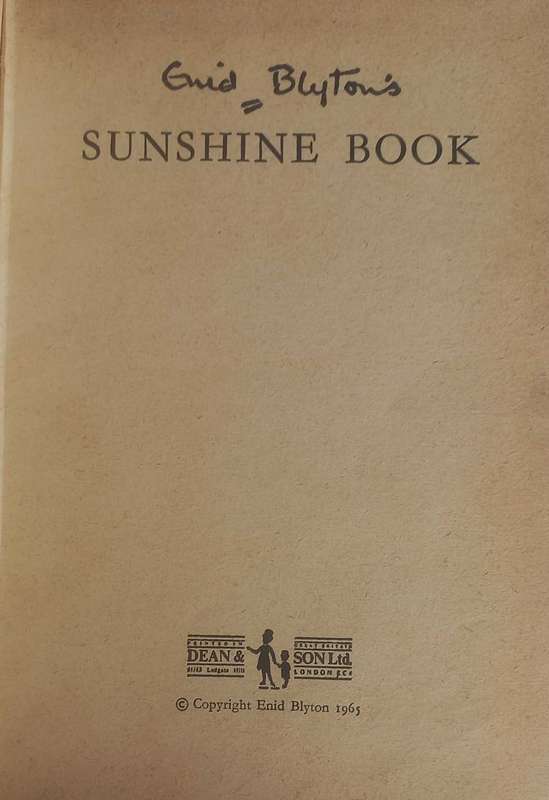 Sunshine book by Enid Blyton