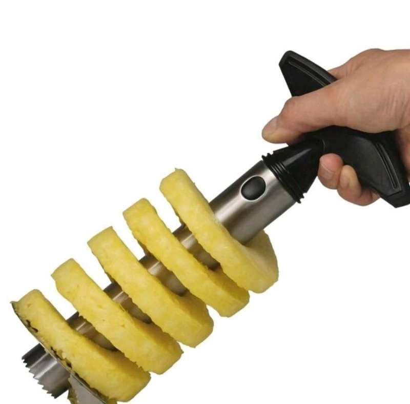 Stainless Steel Pineapple Peeler and Corer - Effortlessly Core, Slice, and Cut Pineapples