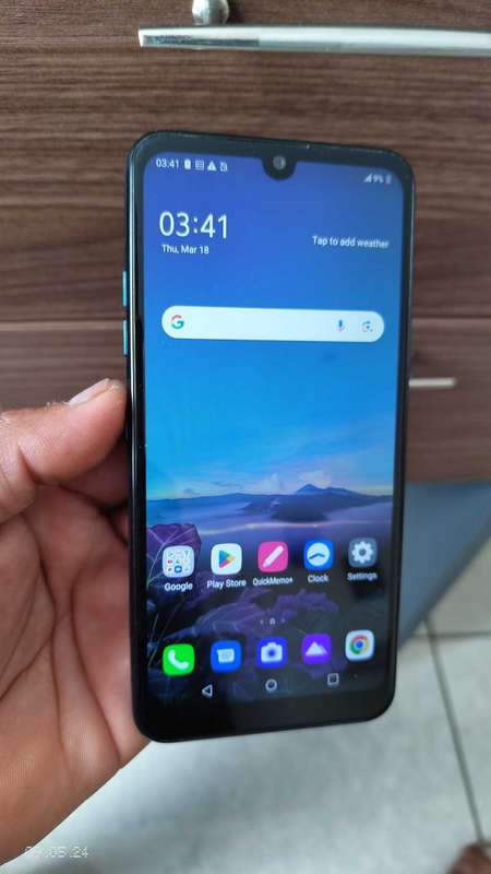 LG Q60 64GB Single SIM Blue Color ( pre owned)