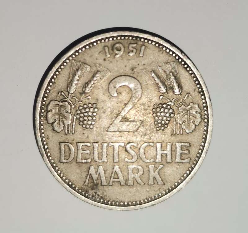 1951 Germany 2 Mark coin