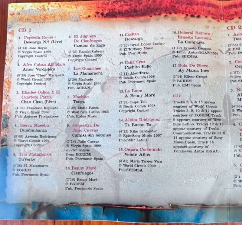 (2CD) The Best Cuban Album in the world  ever! (EU, 2000) VTDCDX288