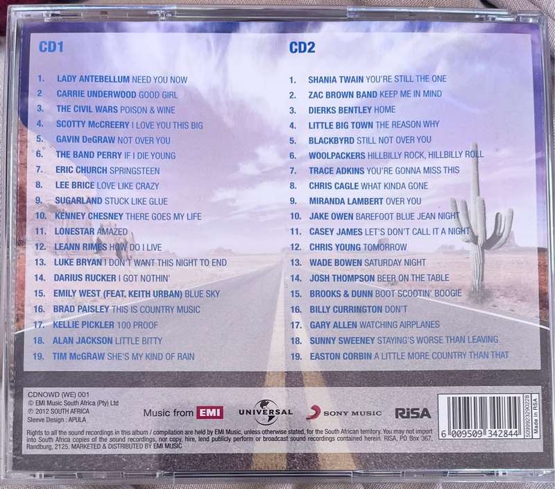Now thats what I call Country (double CD) code: CDNOWD (WE) 001