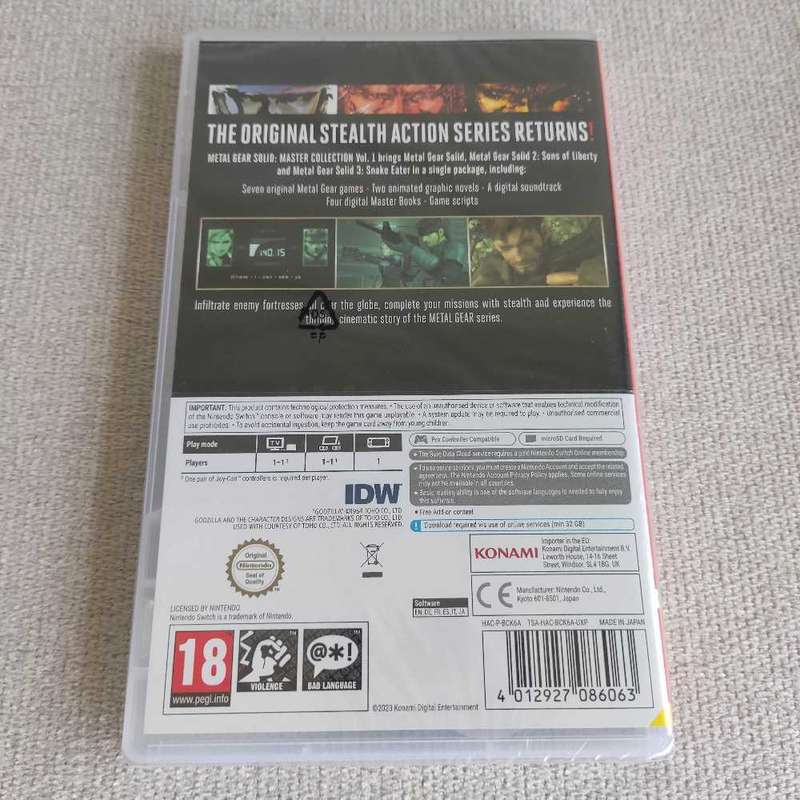 Metal Gear solid :Master Collection Vol 1 Nintendo Switch