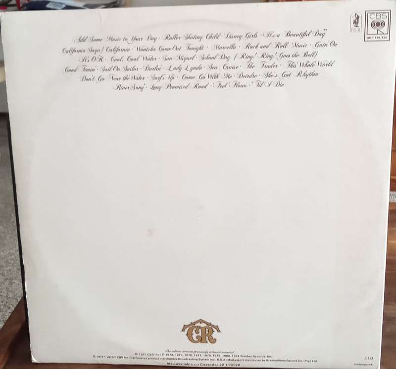 THE BEACH BOYS - TEN YEARS OF HARMONY LP VINYL RECORD. DOUBLE ALBUM.