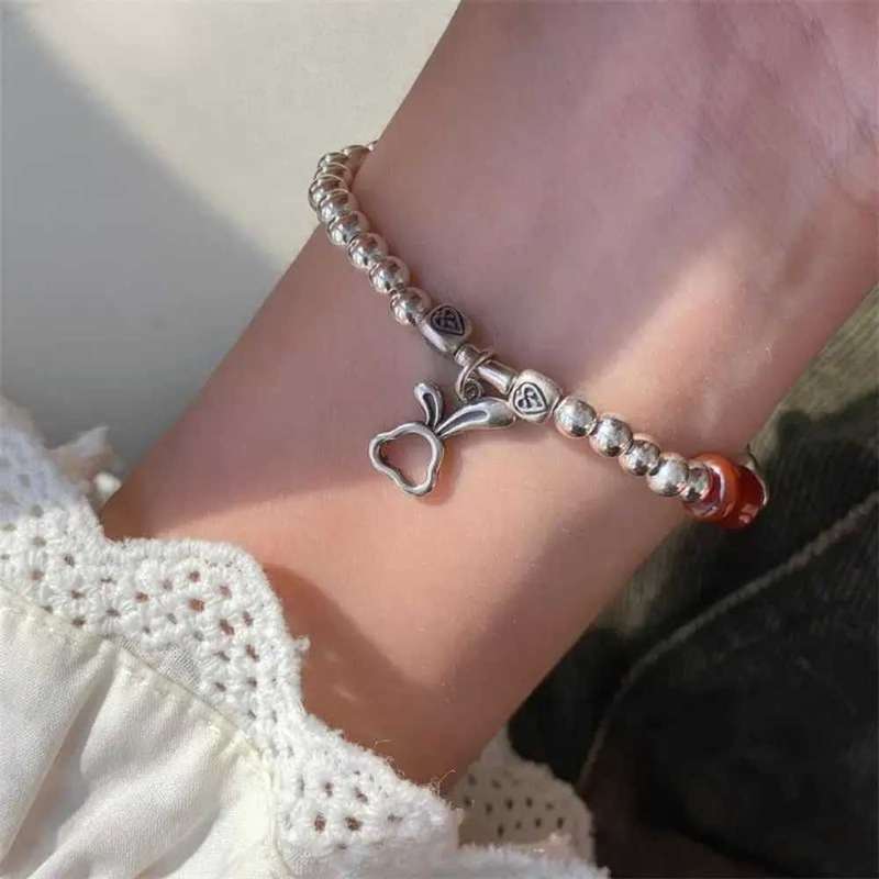 Vintage Beads and Rabbit Charm Bracelet