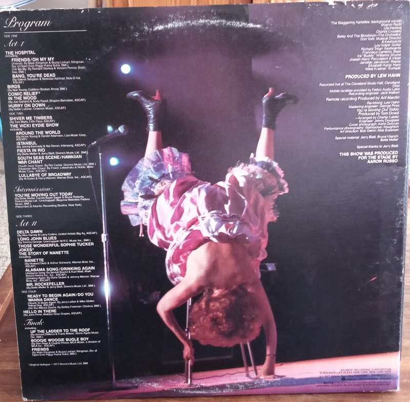 BETTER MIDLER - LIVE AT LAST LP VINYL RECORD. DOUBLE ALBUM.