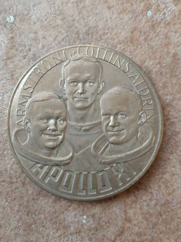 1969 Apollo XI Medal, Very Rare 39mm