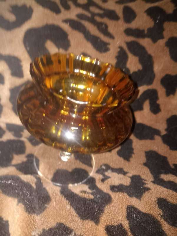 Amber Brown vintage Vase 1960