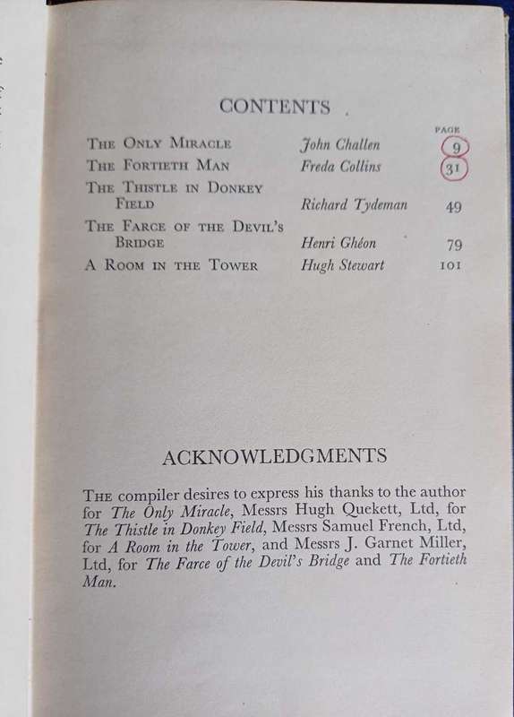 Five selected one-act plays edited by Max H Fuller