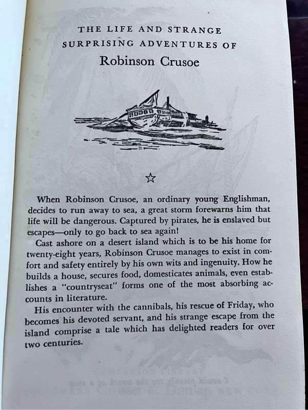 The Swiss Family Robinson and Robinson Crusoe in one book (1963)