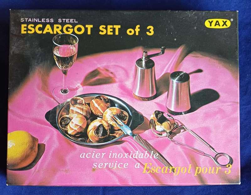 Stainless steel escargot set of 3
