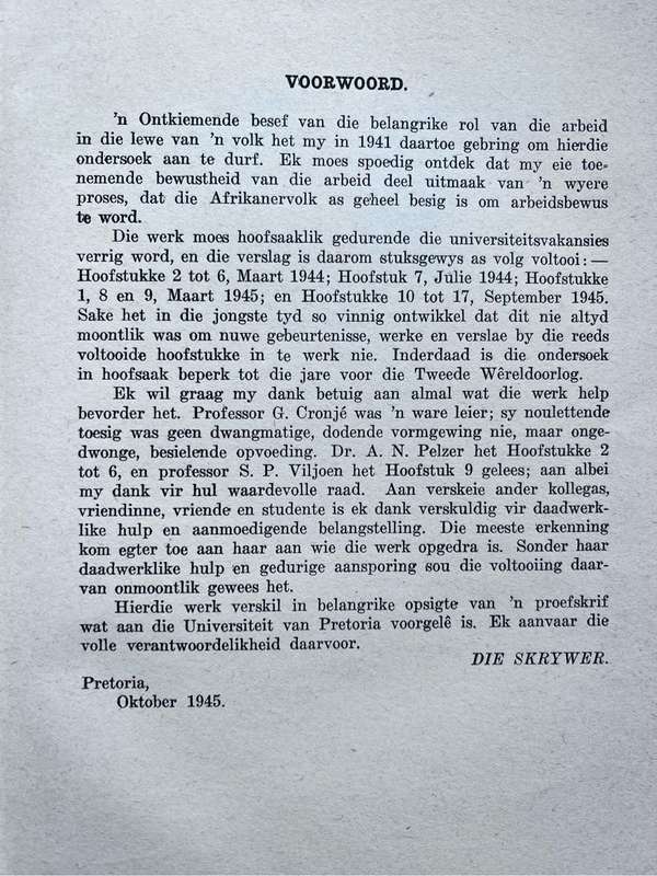 Die Beroepsarbeid van die Afrikaner in die stad - Samuel Pauw (1946)