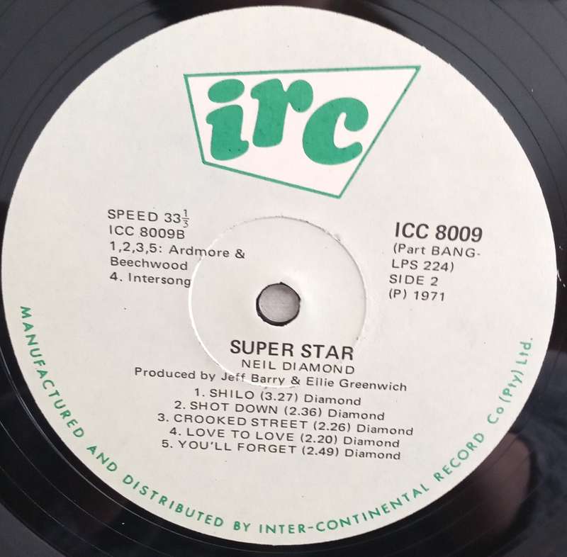 NEIL DIAMOND - SUPER STARS LP VINYL RECORD
