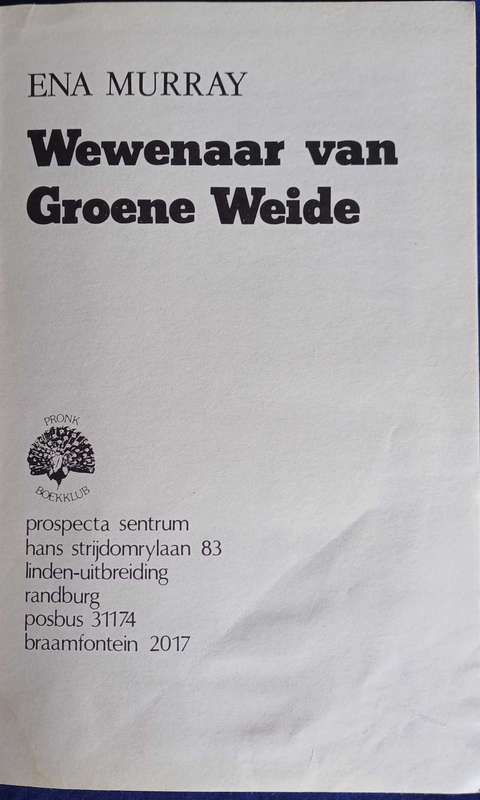 Wewenaar van Groene Weide deur Ena Murray