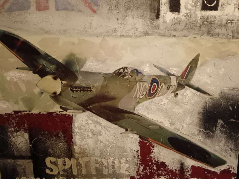 Icon of War Spitfire by R Mitchell Canvas Painting