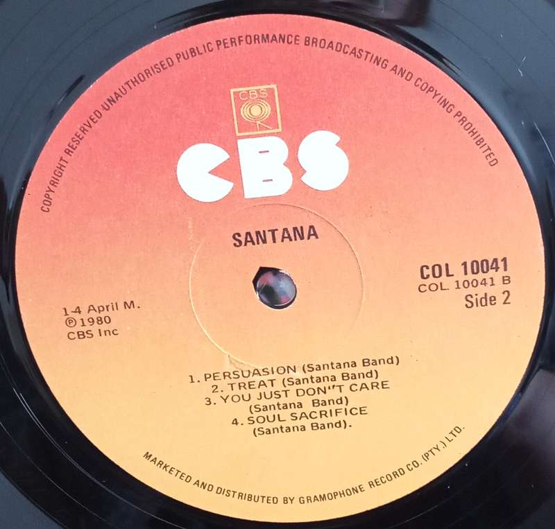 SANTANA LP VINYL RECORD