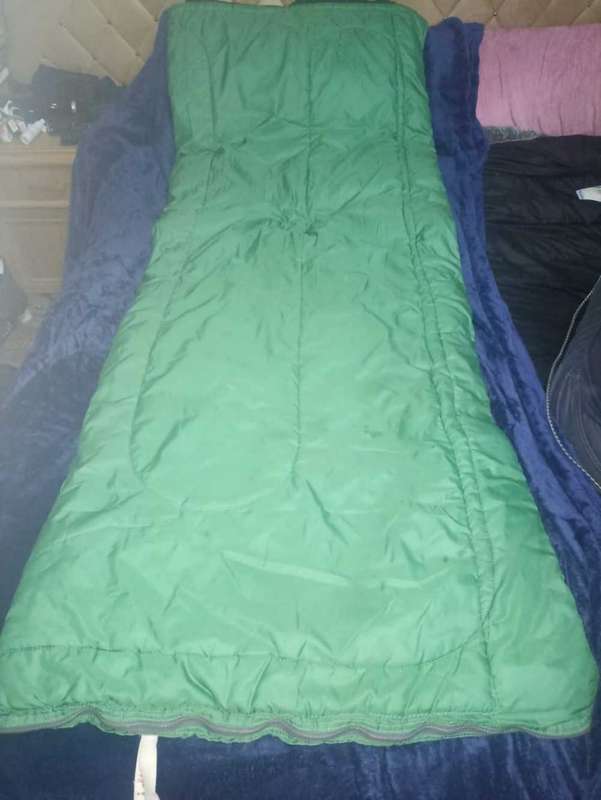 Single bed sleeping bag with blanket