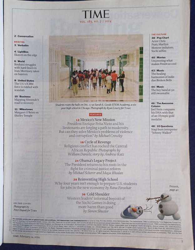 Time magazine February 24, 2014