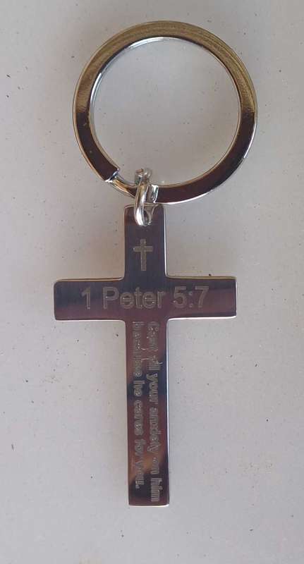 1 Peter 5:7 keyring