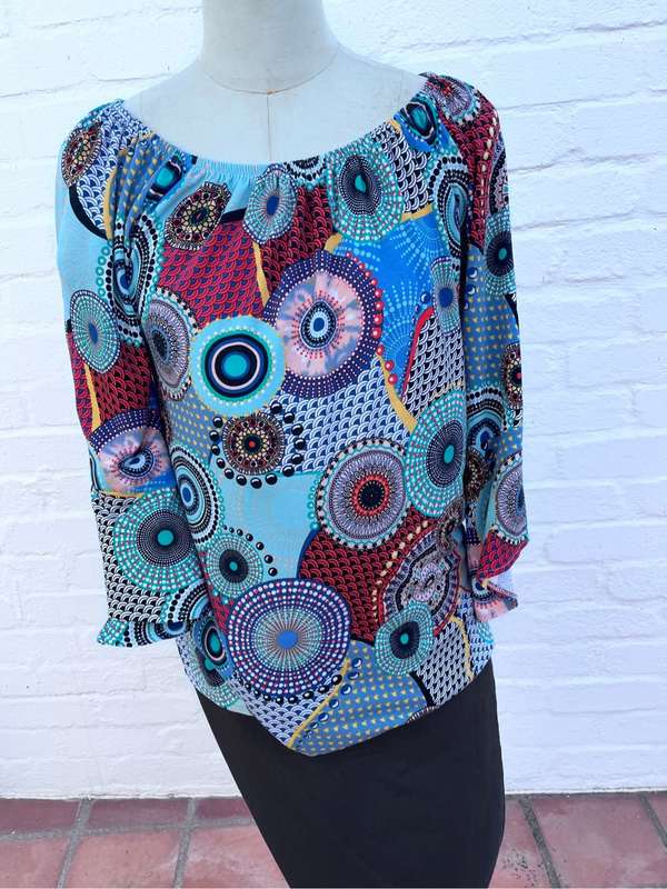Top with mandala pattern (S-M)