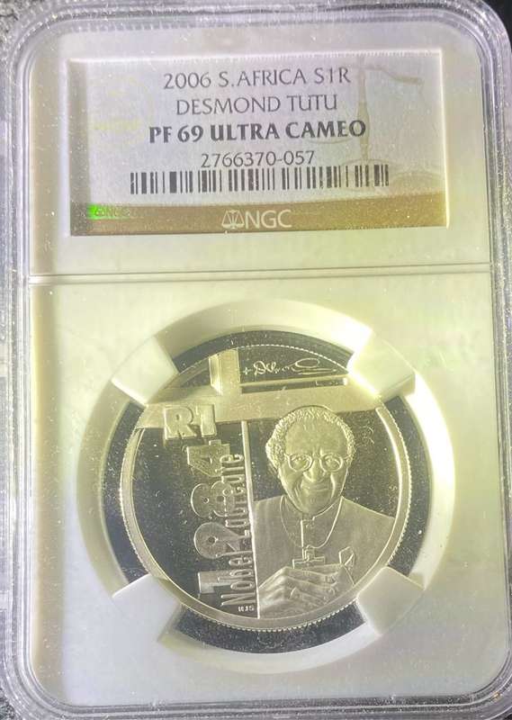2006 South Africa Silver One Rand Desmond Tutu