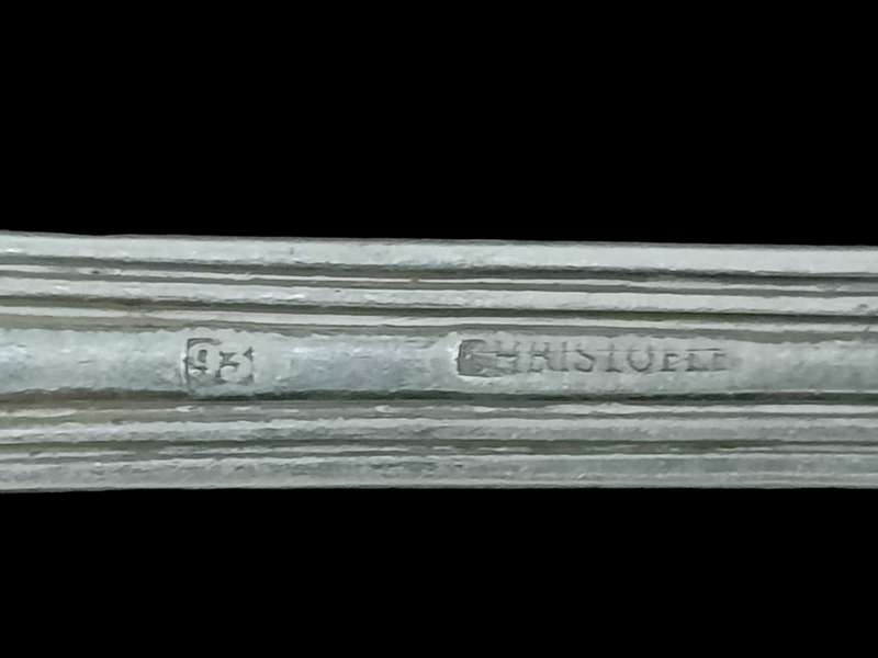 93 Stamp, Silver Plated, Collector's, Christofie France, 2 x Spoon