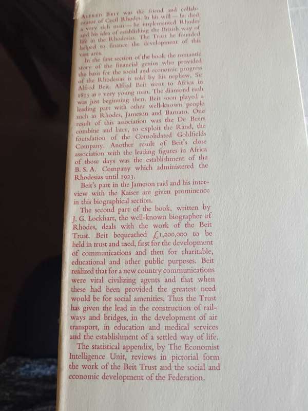 The Will & The Way by Sir Alfred Beit & J. G. Lockhart